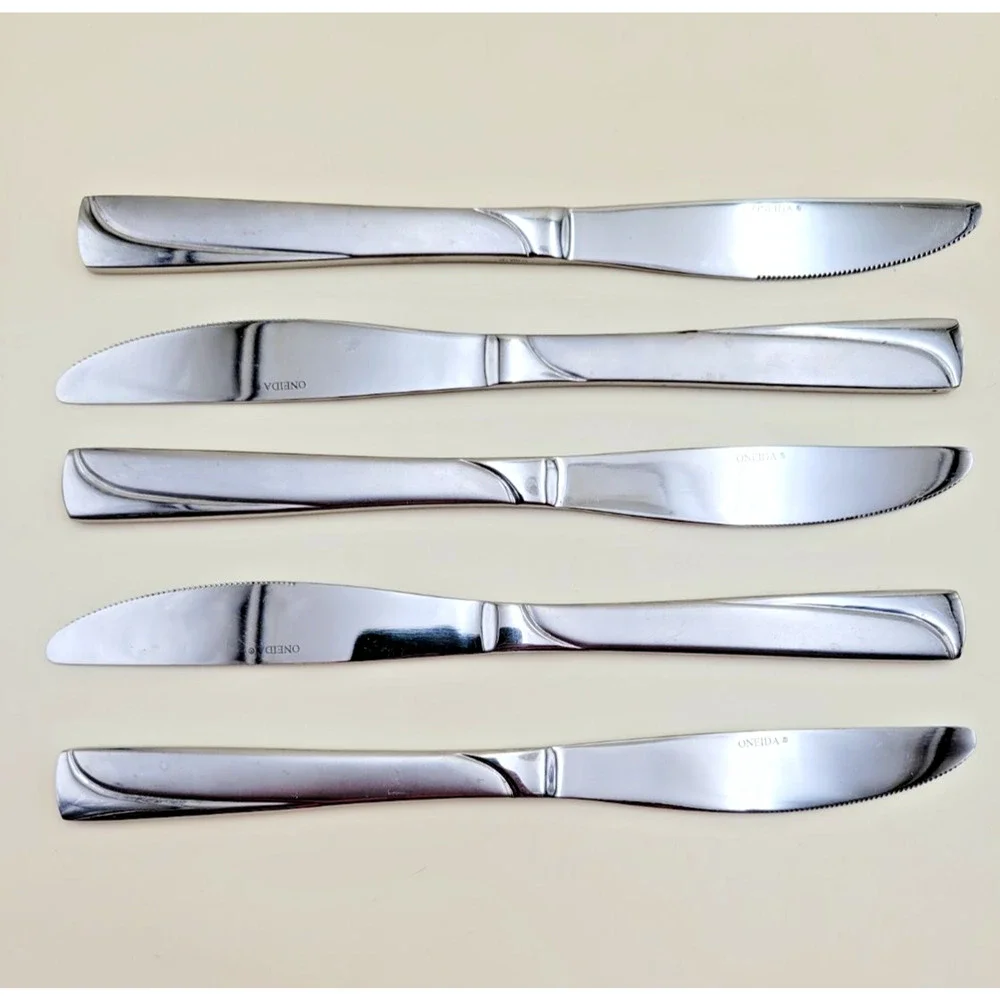Set of 5 Oneida MADELINE Dinner Knife Stainless Steel